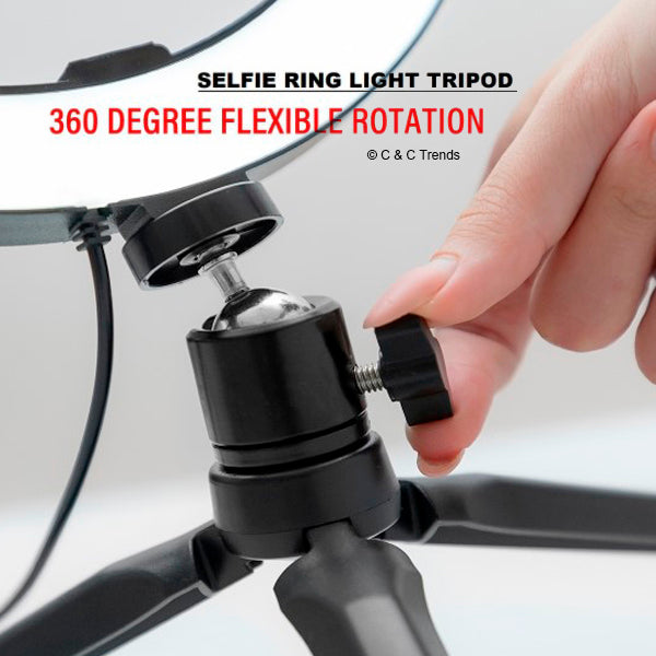 Rotating Selfie Ring Light Tripod 8a