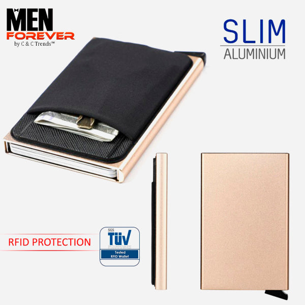 Slim Aluminium Anti-theft Pop-out card Holder 5