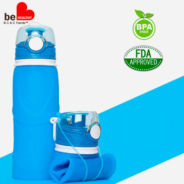 Sporty Folding Silicone Water Bottle 9b