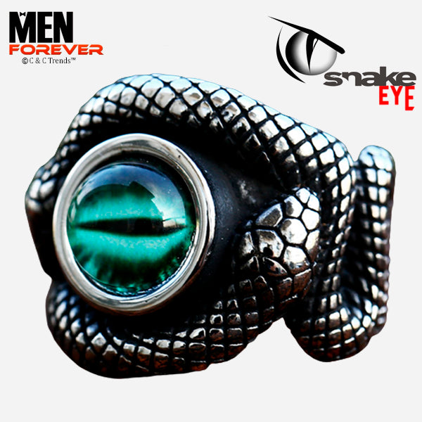 Stainless Steel Snake Eye Ring 1
