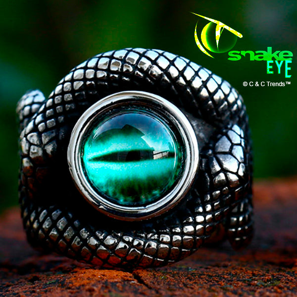 Stainless Steel Snake Eye Ring 4