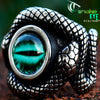 Stainless Steel Snake Eye Ring 9