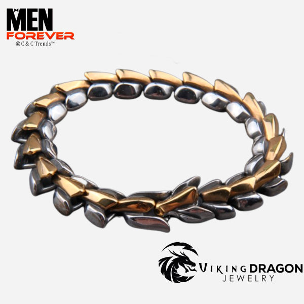 Stainless Steel Viking Dragon Bracelet 2