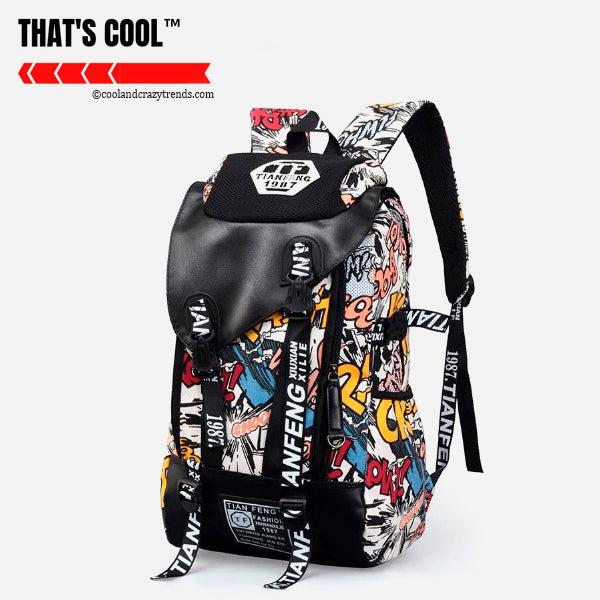 Street Art Style Laptop Backpack 1a