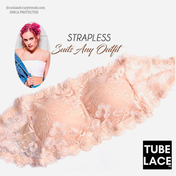 Super Elastic Lace Strapless Push-up Bra (TUBELACE™) 2b