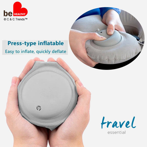 Travel Automatic Press Inflatable Neck Cushion 2a
