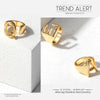 Trendy Initial Letter Adjustable Open Rings 13a
