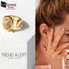 Trendy Initial Letter Adjustable Open Rings 2a
