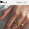 Trendy Initial Letter Adjustable Open Rings 7a