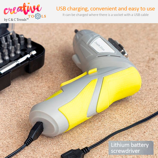 USB Charging Multi-position Cordless Electric Screwdriver 5