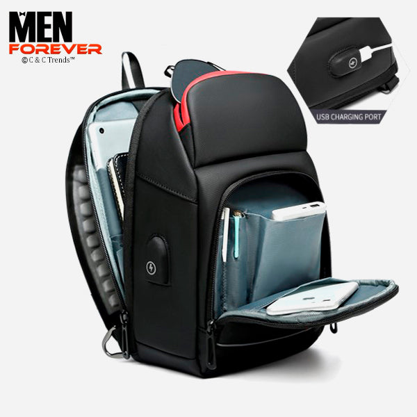 USB Multi Layer Waterproof Chest Bag 1a