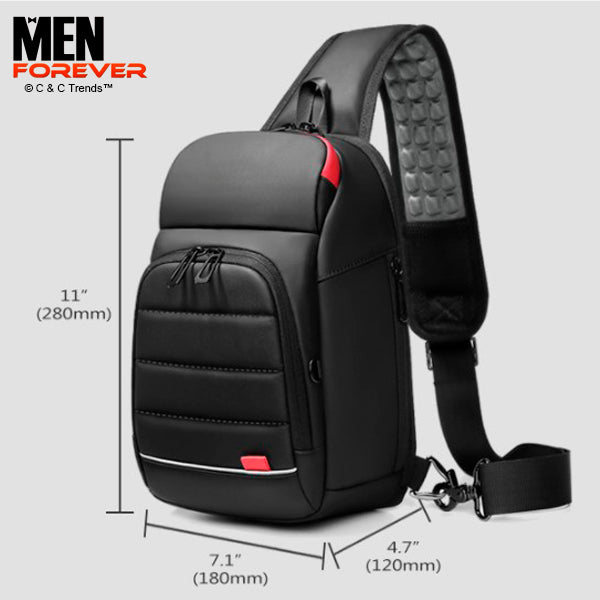 USB Multi Layer Waterproof Chest Bag 9a