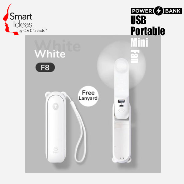 USB Portable Mini Fan with Power Bank 9