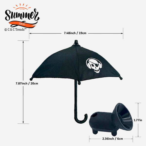 Umbrella shaped phone holder for sun protection 10