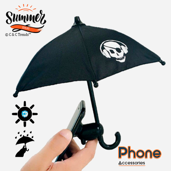 Umbrella shaped phone holder for sun protection 1