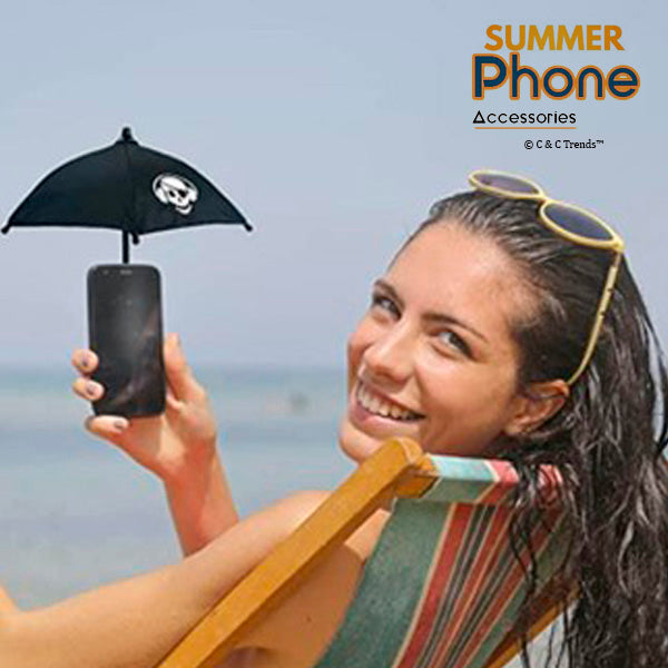 Umbrella shaped phone holder for sun protection 7
