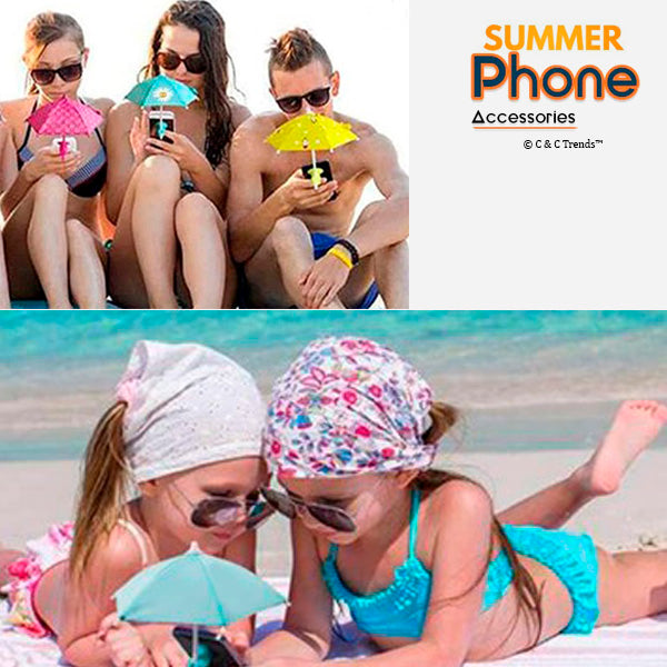 Umbrella shaped phone holder for sun protection 9