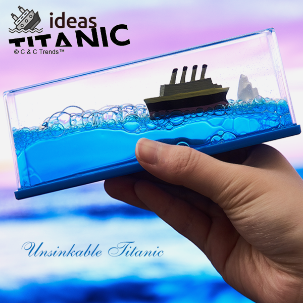 Unsinkable Titanic Rotating Fluid Drift Bottle 2