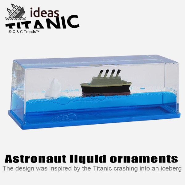 Unsinkable Titanic Rotating Fluid Drift Bottle 3