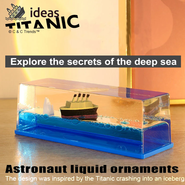 Unsinkable Titanic Rotating Fluid Drift Bottle 5