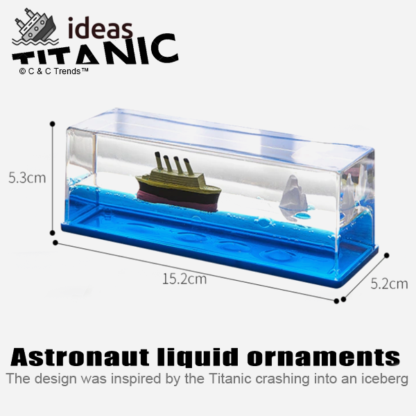 Unsinkable Titanic Rotating Fluid Drift Bottle 7