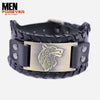 Viking Wolf Totem Leather Bracelet 1a