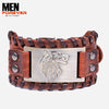 Viking Wolf Totem Leather Bracelet 5a