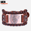 Viking Wolf Totem Leather Bracelet 6a