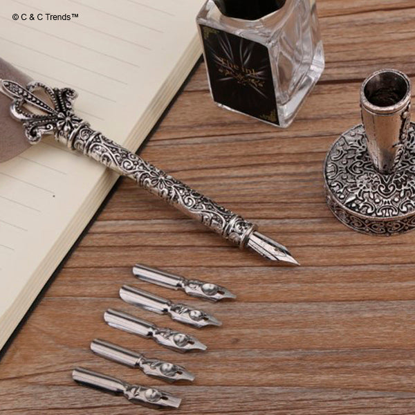 Vintage Nature Feather Writing Set 4a