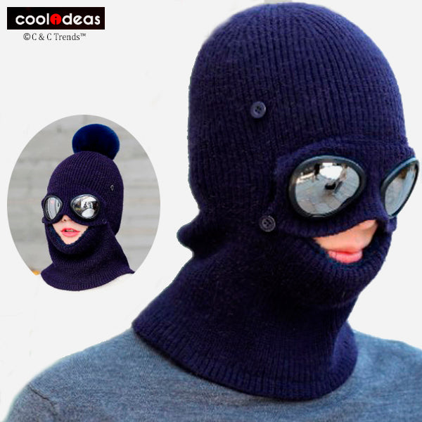 Winter protection Beanie and Mask with Glasses 1b