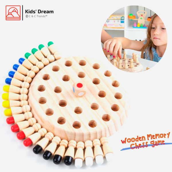 Wooden Memory Didactic Chess Game 1a