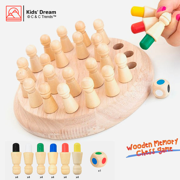 Wooden Memory Didactic Chess Game 2a