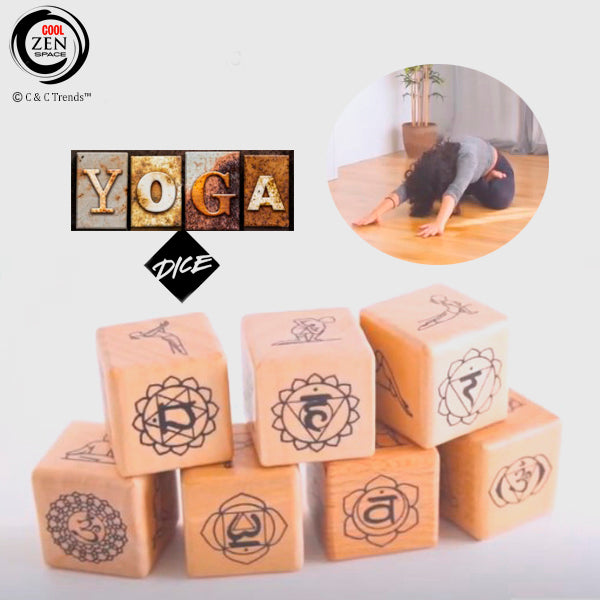 Wooden Yoga Poses Dice Game 7a