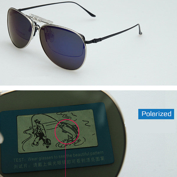 Aviator Polarized Clip On Sunglasses + Night Vision (2 x 1)