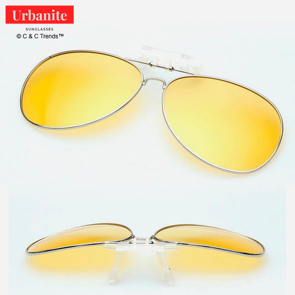 Aviator Polarized Clip On Sunglasses + Night Vision (2 x 1) 19a