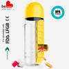 Water Bottle with built-in Daily Pill Box Organizer 9b