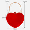 Red Heart Shaped Chain Shoulder Purse 1