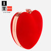 Red Heart Shaped Chain Shoulder Purse 4a